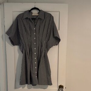 exquise striped dress anthropologie